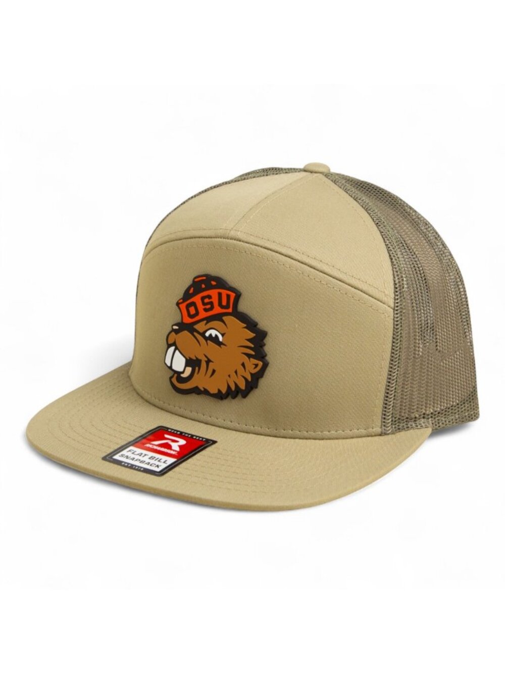 Oregon State Beavers Benny 3D Flat Bill Trucker Hat- Pale Loden